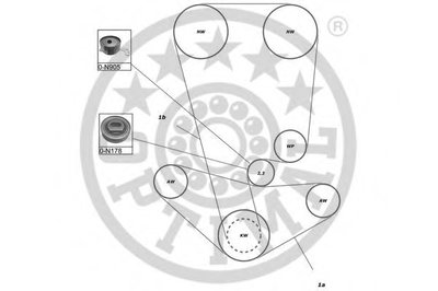 Комплект ремня ГРМ OPTIMAL купить