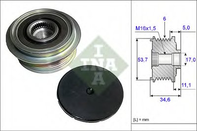 Шкив генератора Ford Mondeo IV 2.0i 07-15