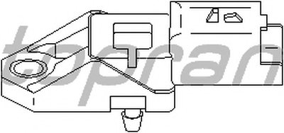 Датчик, давление во впускном газопроводе TOPRAN купить
