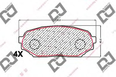 Комплект тормозных колодок, дисковый тормоз DJ PARTS купить