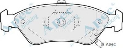 Комплект тормозных колодок, дисковый тормоз APEC braking купить