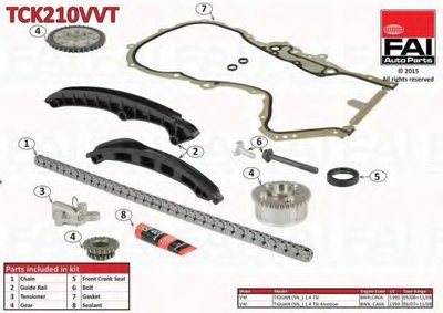 Комплект цепи привода распредвала FAI AutoParts купить