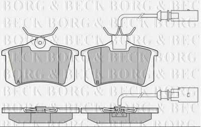 Комплект тормозных колодок, дисковый тормоз BORG & BECK купить