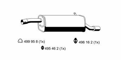 Глушитель выхлопных газов конечный ERNST купить