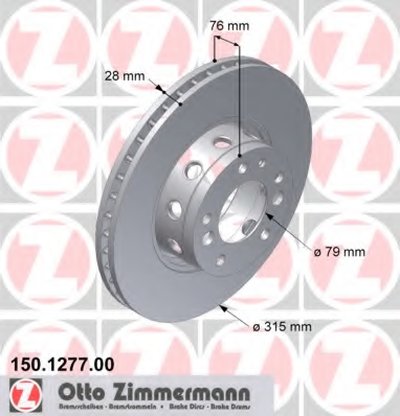 Тормозной диск ZIMMERMANN купить