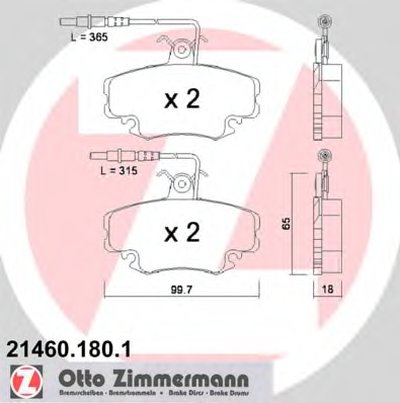 Комплект тормозных колодок, дисковый тормоз ZIMMERMANN купить