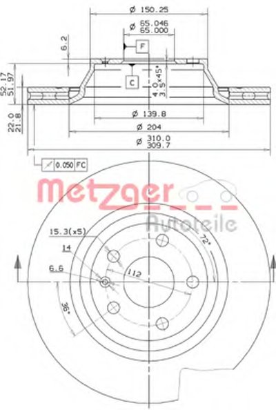 Тормозной диск AP METZGER купить