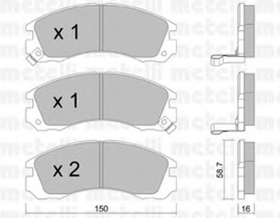 Колодки тормозные (передние) Citroen C-Crosser 07-/Mitsubishi Outlander/Pajero 98-/Lancer/L400 94-03
