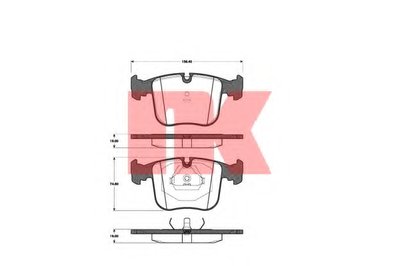 Комплект тормозных колодок, дисковый тормоз NK купить