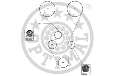 Комплект ремня ГРМ OPTIMAL купить
