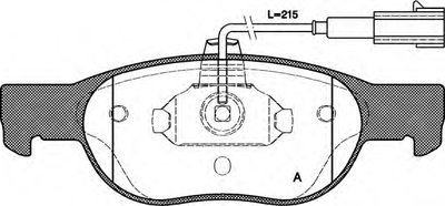 Комплект тормозных колодок, дисковый тормоз ADVANCE OPEN PARTS купить