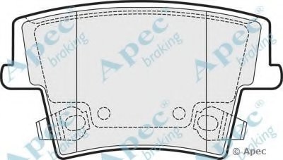 Комплект тормозных колодок, дисковый тормоз APEC braking купить