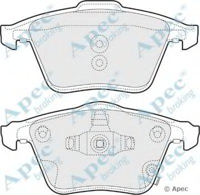 Комплект тормозных колодок, дисковый тормоз APEC braking купить