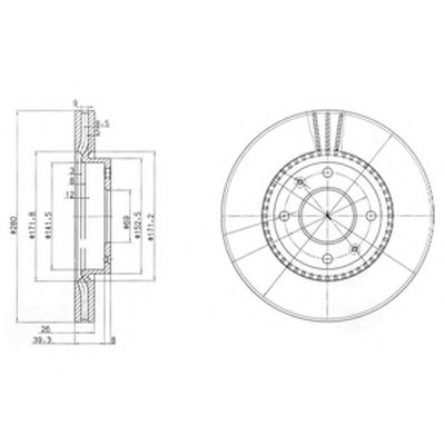 Тормозной диск DELPHI купить