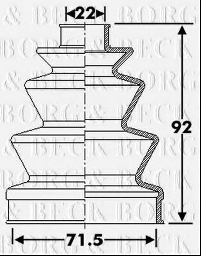 Пыльник, приводной вал BORG & BECK купить