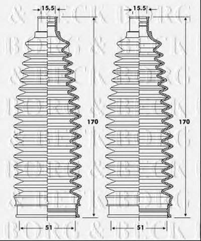 Пыльник, рулевое управление BORG & BECK купить