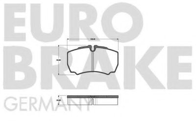 Комплект тормозных колодок, дисковый тормоз EUROBRAKE купить