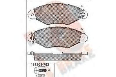 Комплект тормозных колодок, дисковый тормоз R BRAKE купить