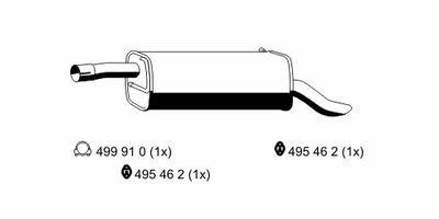 Глушитель выхлопных газов конечный ERNST купить