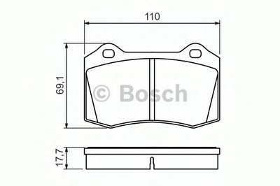 Комплект тормозных колодок, дисковый тормоз BOSCH купить