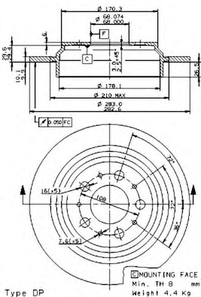 Тормозной диск COATED DISC LINE BREMBO купить