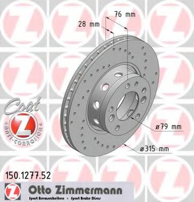 Тормозной диск SPORT BRAKE DISC COAT Z ZIMMERMANN купить