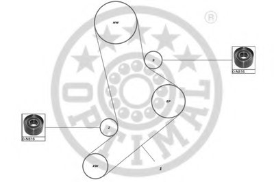 Комплект ремня ГРМ OPTIMAL купить