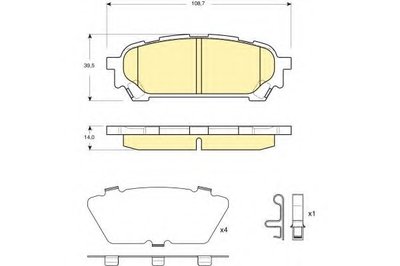 Комплект тормозных колодок, дисковый тормоз GIRLING купить