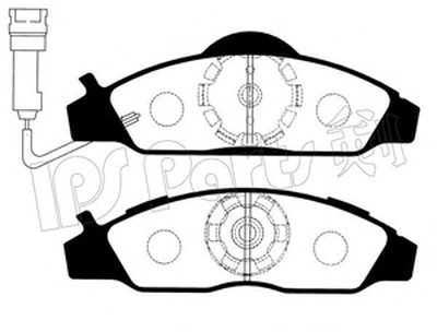 Комплект тормозных колодок, дисковый тормоз IPS Parts IPS Parts купить