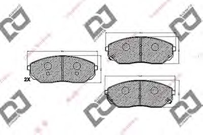 Комплект тормозных колодок, дисковый тормоз DJ PARTS купить