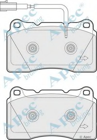 Комплект тормозных колодок, дисковый тормоз APEC braking купить