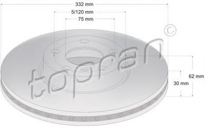 Тормозной диск COATED TOPRAN купить