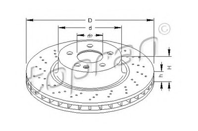 Тормозной диск COATED TOPRAN купить