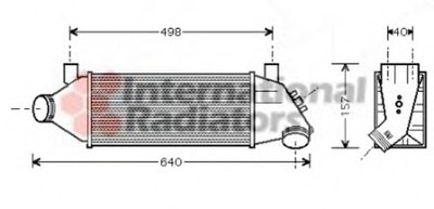 Радиатор интеркулера Ford Transit 2.0DI 00-06