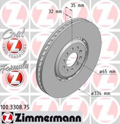 Тормозной диск FORMULA Z BRAKE DISC ZIMMERMANN купить