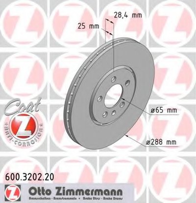 Тормозной диск COAT Z ZIMMERMANN купить