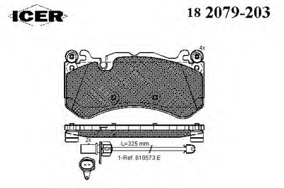 Колодки тормозные (передние) Audi A6 08-18/A7 13-18 (+датчики)
