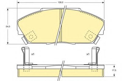 Комплект тормозных колодок, дисковый тормоз GIRLING купить