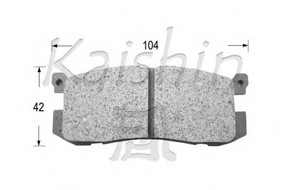 Комплект тормозных колодок, дисковый тормоз KAISHIN купить