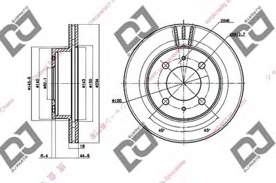 Тормозной диск DJ PARTS купить