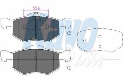 Комплект тормозных колодок, дисковый тормоз KAVO PARTS купить