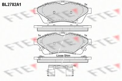 Комплект тормозных колодок, дисковый тормоз FTE купить