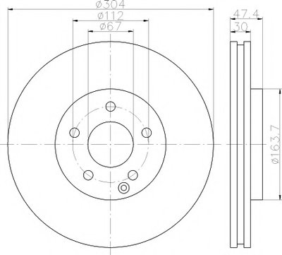 Тормозной диск PRO Carbonic Black HELLA PAGID купить