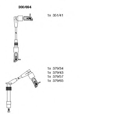 Провода зажигания Opel Astra F 1.4i 88-05 (к-кт)