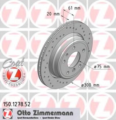 Тормозной диск SPORT BRAKE DISC COAT Z ZIMMERMANN купить