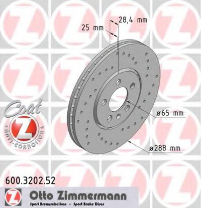 Тормозной диск SPORT BRAKE DISC COAT Z ZIMMERMANN купить