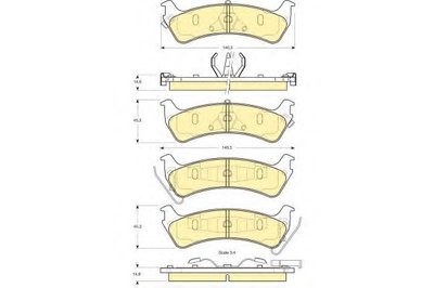 Комплект тормозных колодок, дисковый тормоз GIRLING купить