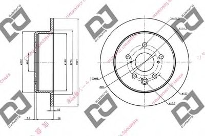 Тормозной диск DJ PARTS купить