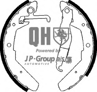 Комплект тормозных башмаков, барабанные тормоза QH JP GROUP купить