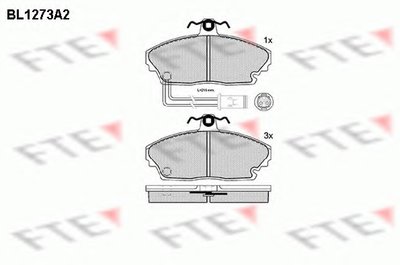 Комплект тормозных колодок, дисковый тормоз FTE купить